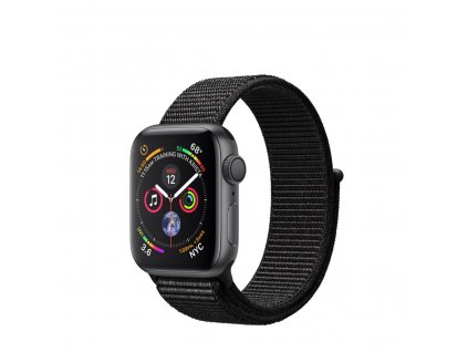 Apple Watch Series 4 GPS, 40mm Space Grey Aluminium Case with Black Sport Loop