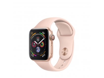 Apple Watch Series 4 GPS, 44mm Gold Aluminium Case with Pink Sand Sport Band 