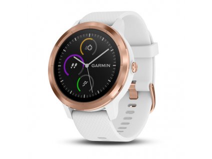 Garmin Vívoactive 3, White Silicone, Rose Gold